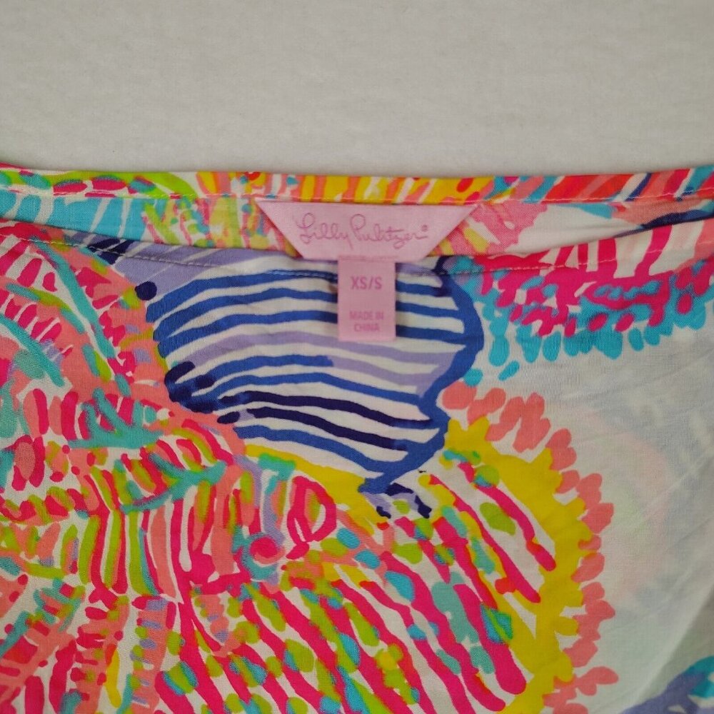 Lilly Pulitzer Jasmine Caftan Womens Xs/Small Roar of the Sea Cover Up - Picture 4 of 9
